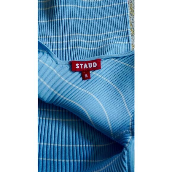 Staud Blue Dana Dress Sz M - Picture 8 of 8